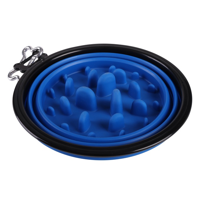 Slow Feeder Collapsible Bowl, , large