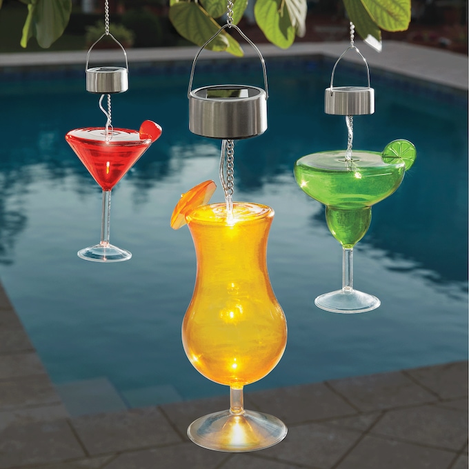 Set of 3 Solar Drink Lanterns, , large
