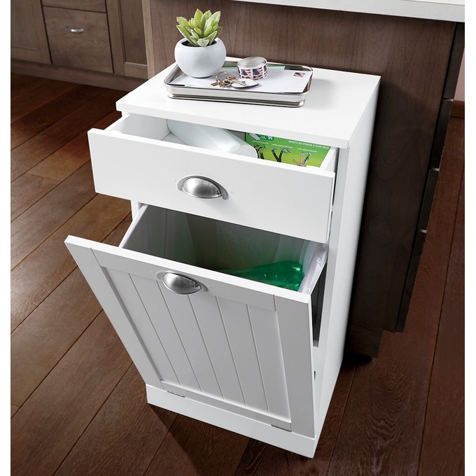 Richmond Tilt Out Trash Cabinet With Drawer Country Door