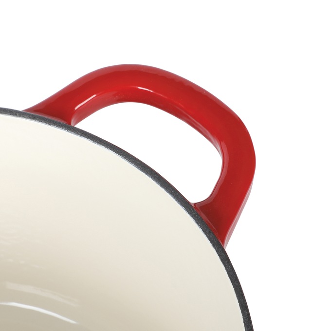 Crock Pot Artisan 6-qt. Enameled Cast Iron Dutch Oven with Lid, Gradient Red, large