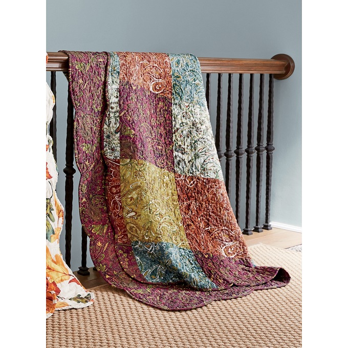 Patchwork quilt store throw