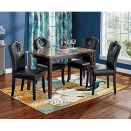 Faux-Marble Dining Table, , large