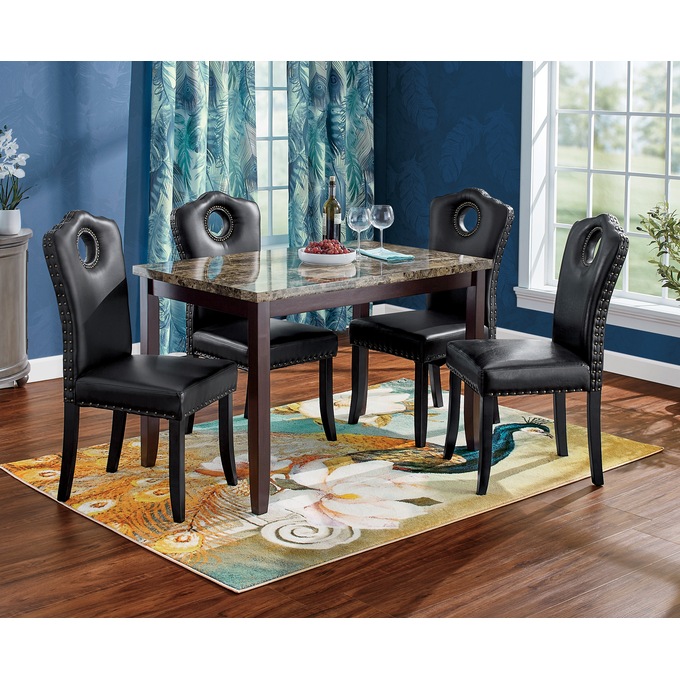 Faux-Marble Dining Table, , large