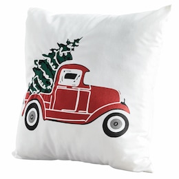 Antique Christmas Truck Accent Pillow, , large