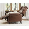 Tufted Faux-Leather Recliner, , large