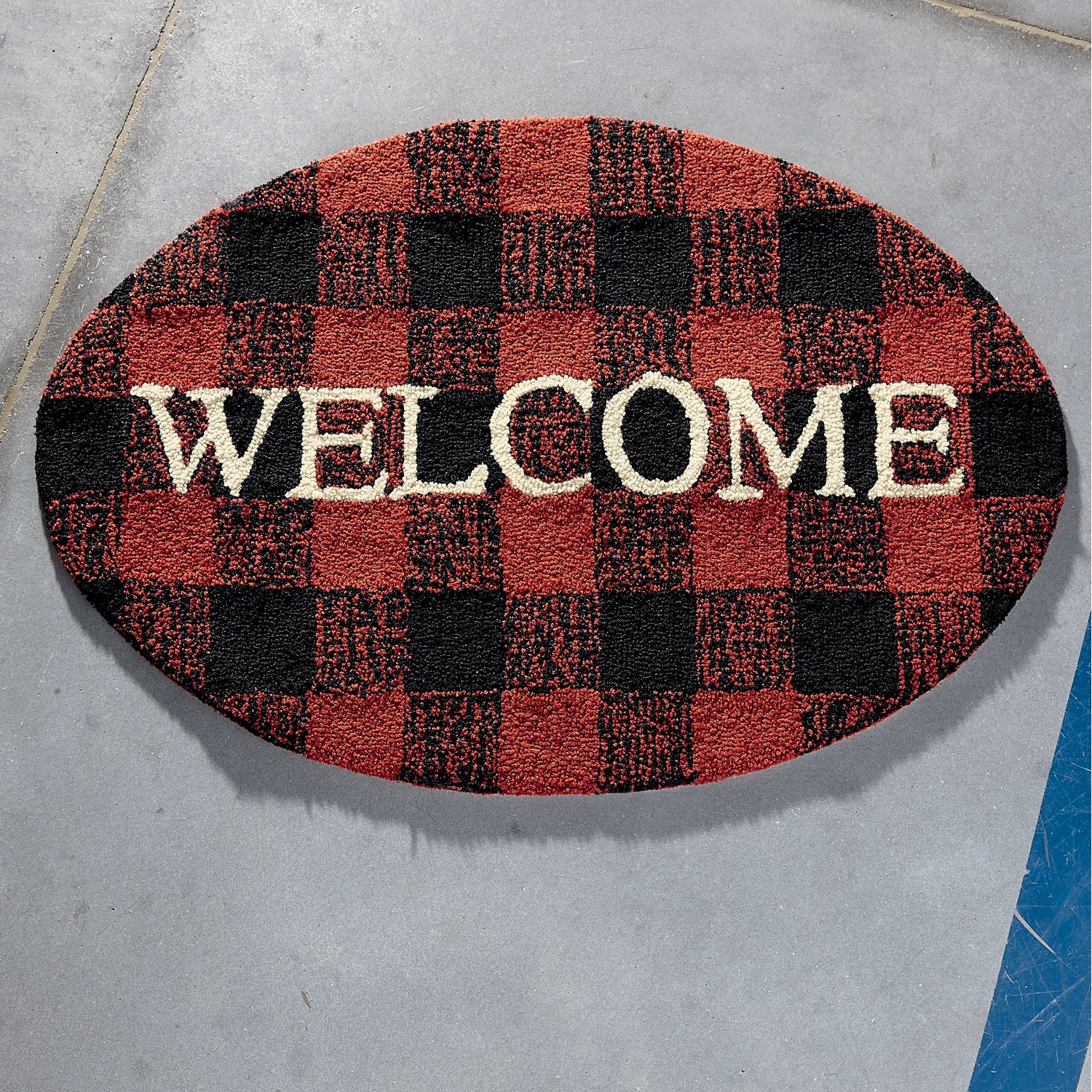 Buffalo Check Indoor/Outdoor Oval Mat 20" X 30" Country Door