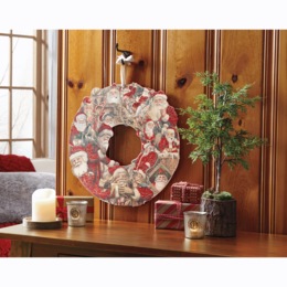 Santa Postcard Wreath, , large