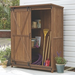 Barn Door Wood Garden Shed, , large