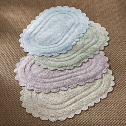 Oval Crochet Bath Mat, , large