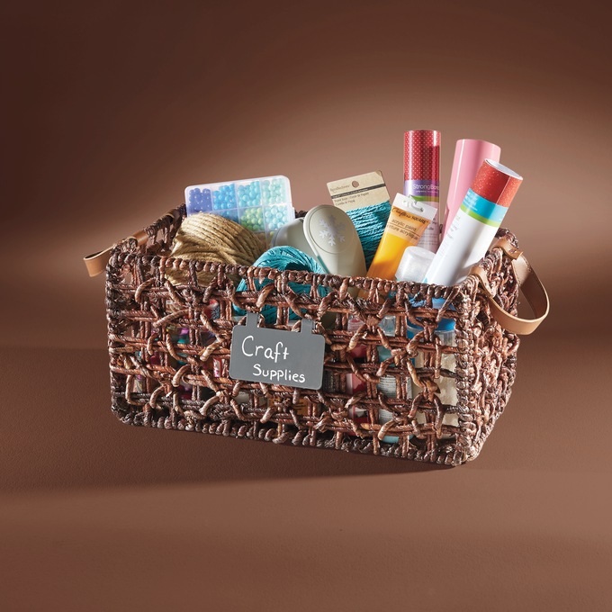 Labeled Woven Basket, , large