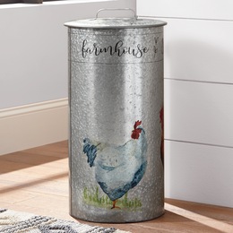 Kitchen Trash Cans Stainless Steel Auto Open Rolling Country Door