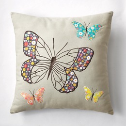 Appliqu&amp;eacute;d Butterfly Accent Pillow, , large