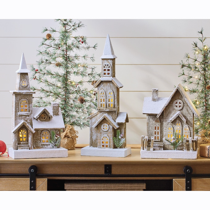 Wood Winter Village, , large