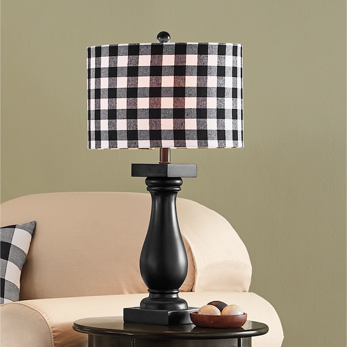 Black buffalo check lamp hotsell
