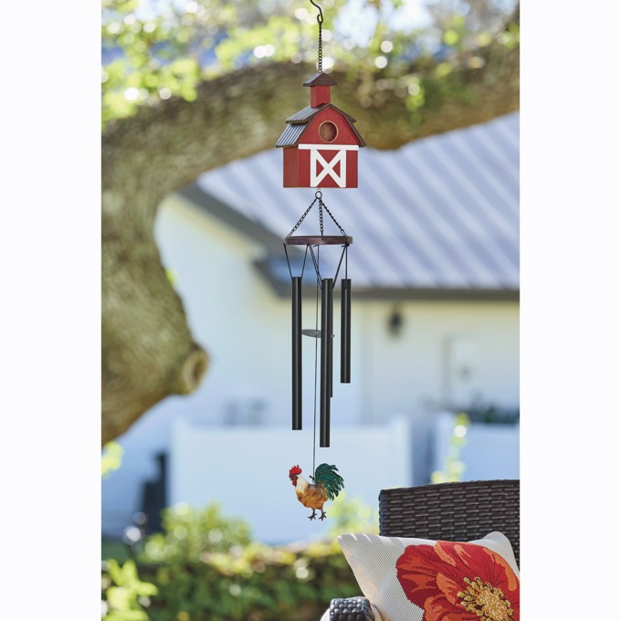 Wooden Birdhouse Windchime, , large