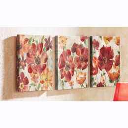 3-Piece Floral Canvas Set, , large