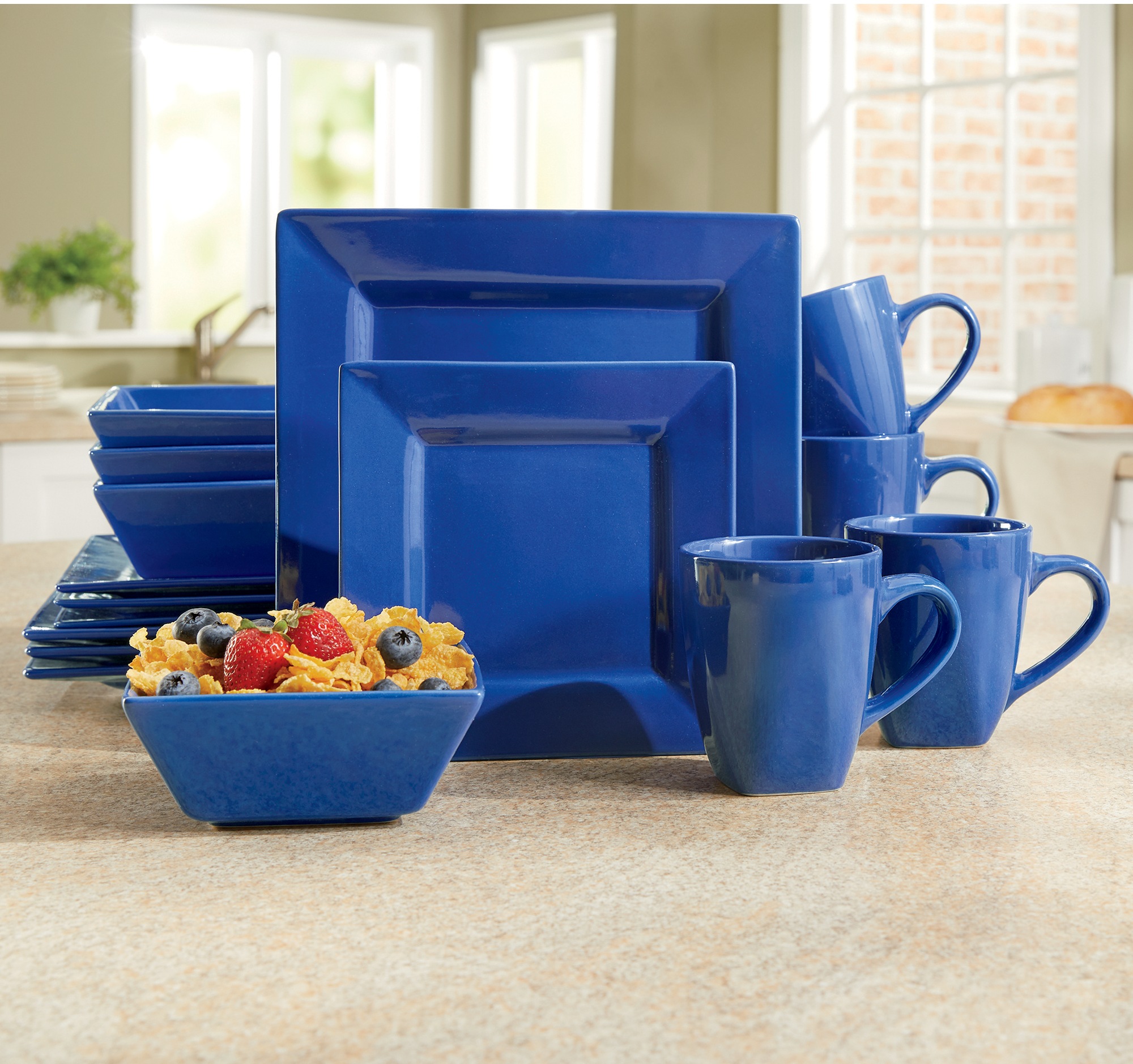 blue dinnerware sets