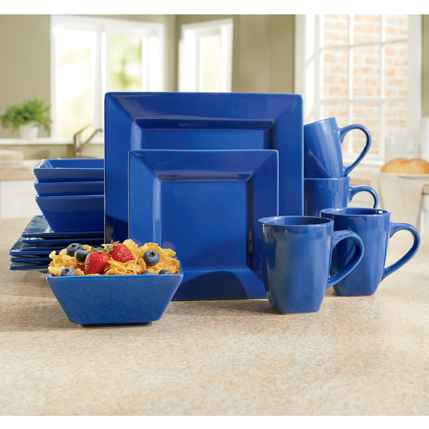 16Piece Solid Square Dinnerware Set Country Door