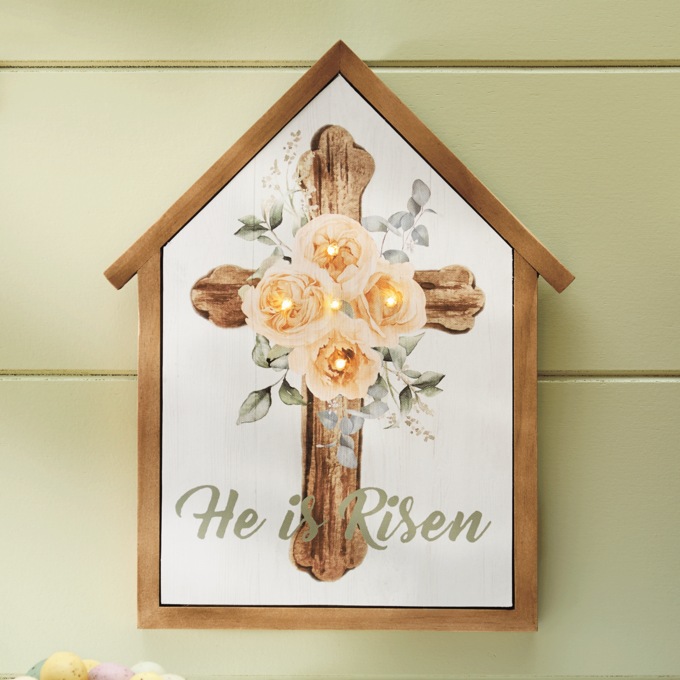 He is Risen Light-Up Canvas, , large