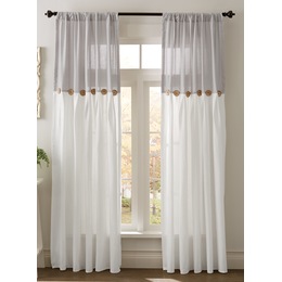 Linen-Look Button Panel, , large