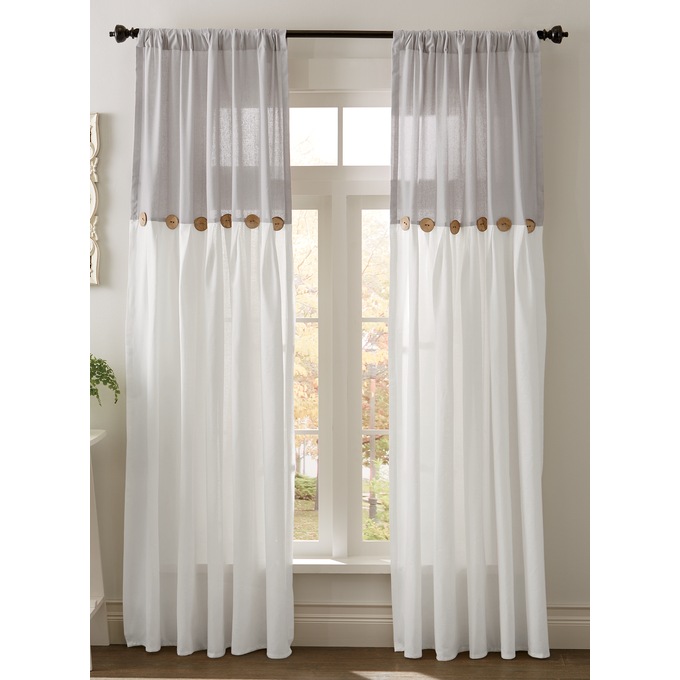 Linen-Look Button Panel, , large
