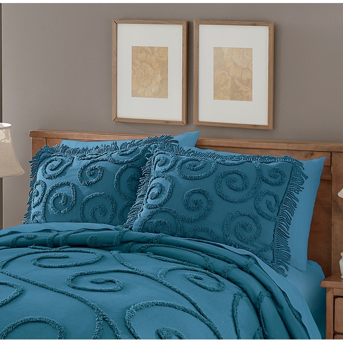 Scroll Chenille Sham, , large
