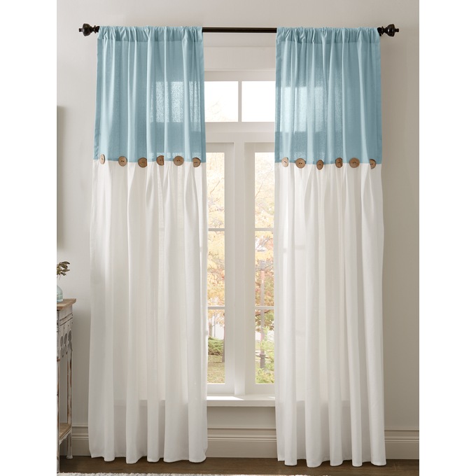 Linen-Look Button Panel, , large