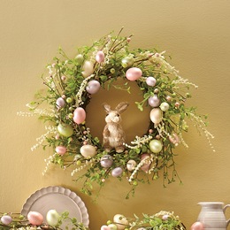 Easter Wreath with Bunny, , large