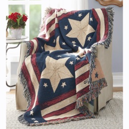 Americana Tapestry Throw, , large