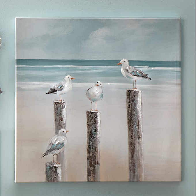 Beachside Seagulls Canvas, , large