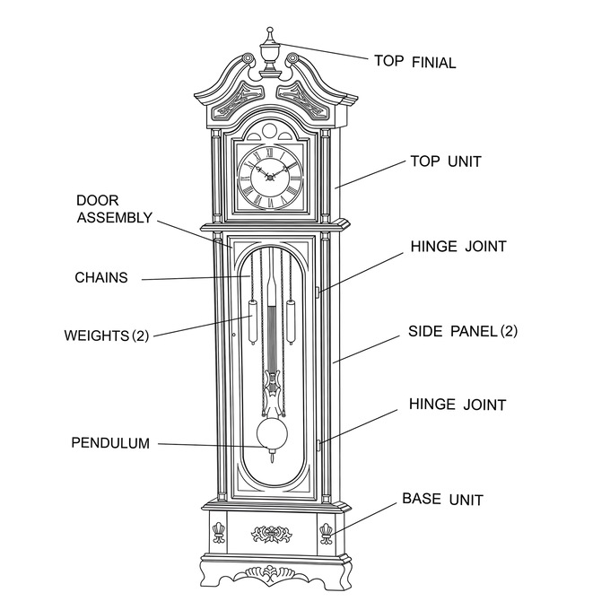 Westminster Grandfather Clock, , large