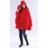 Fleece Ruffle-Trim Cape, , large