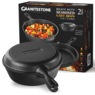 Granitestone Pre-Seasoned Cast Iron 2-in-1 Cooker, , large