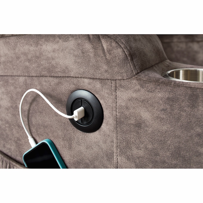 Roswell Plush Powered Recliner with USB, , large