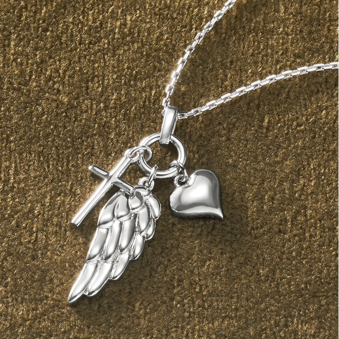 Wings/Cross Charm Pendant, , large