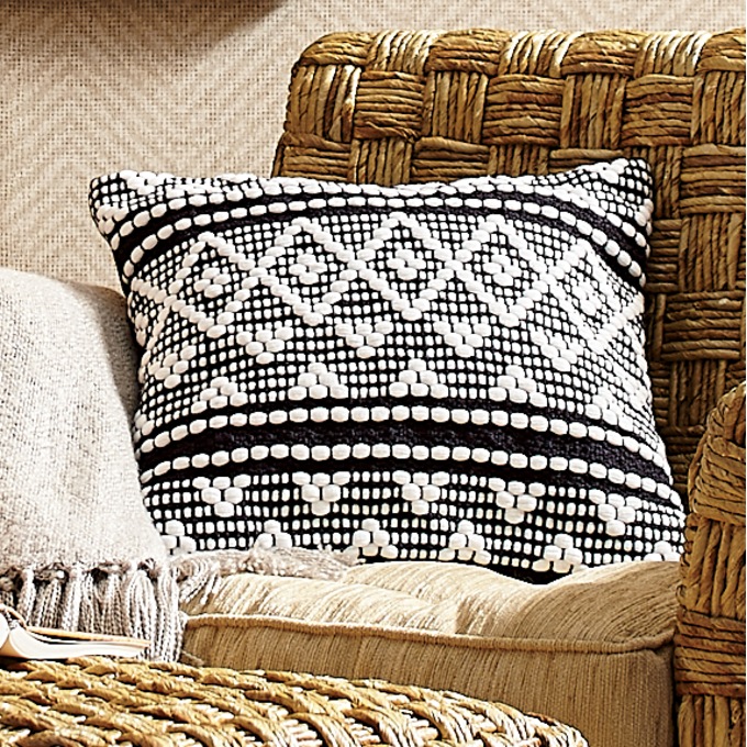 Textured Indoor/Outdoor Pillow, , large