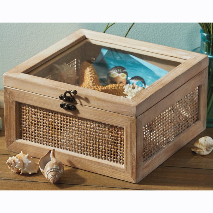 Decorative Natural Woven Box, , large