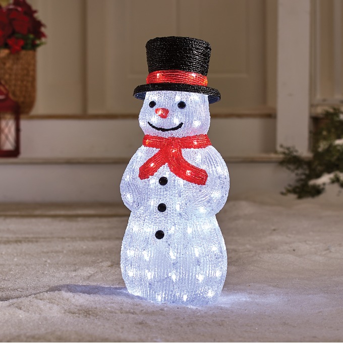 LED Acrylic Snowman, , large