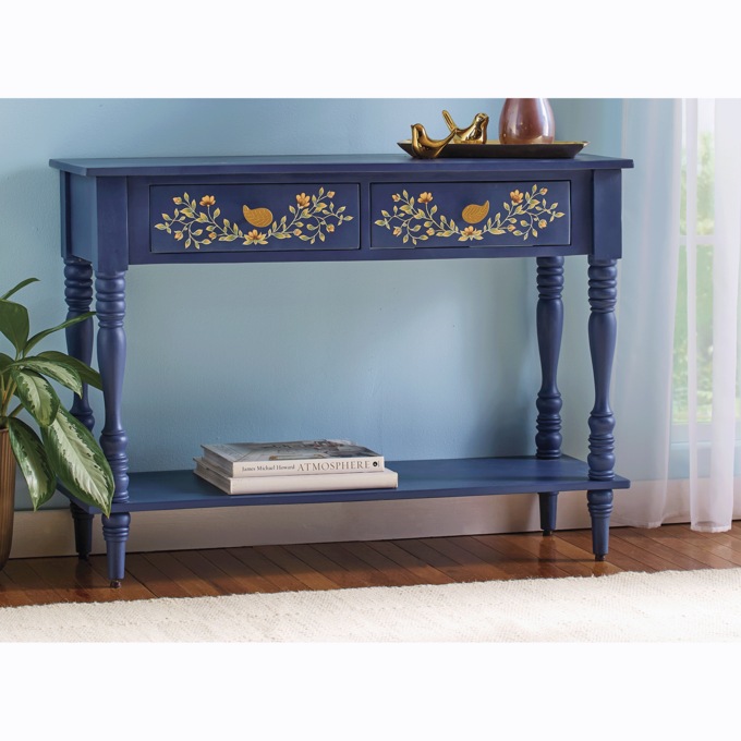 Hand-Painted Flower Console, , large