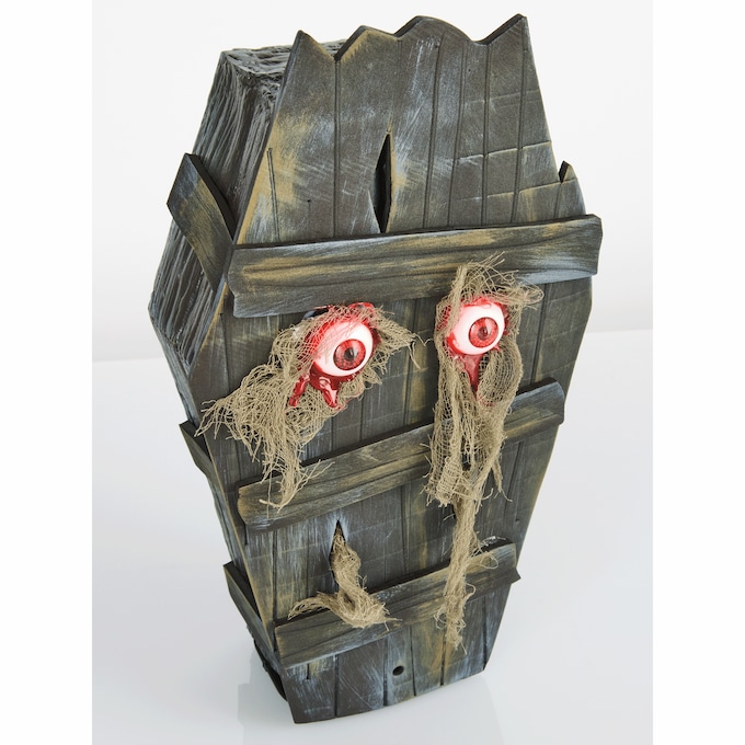 Animated Lit Halloween Coffin, , large