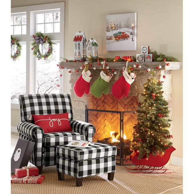 Led Christmas Truck Wall Canvas Country Door