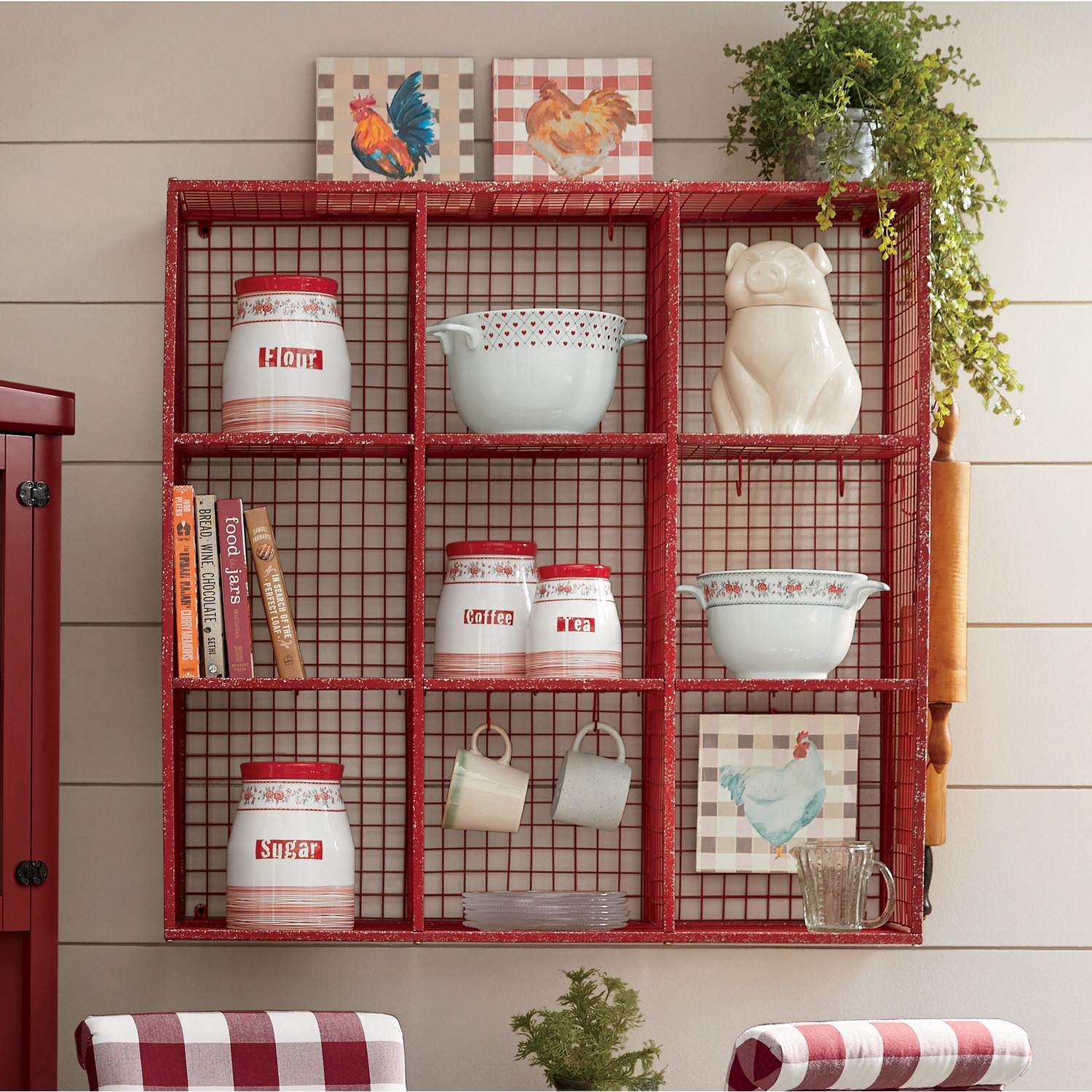 9 Cubby Wire Wall Unit Country Door