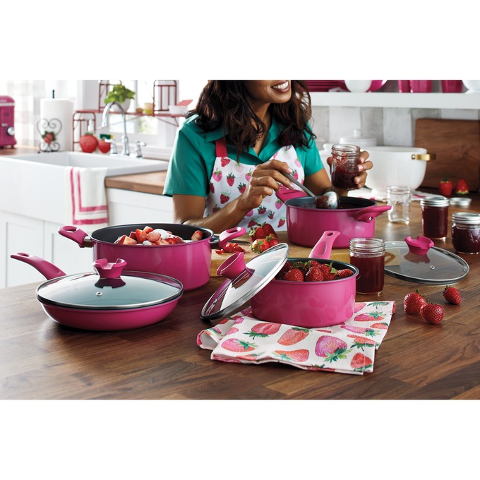 7-Piece Colorful Carbon Steel Nonstick Cookware Set, , large