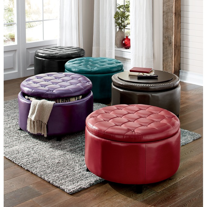 Logisk negativ begrænse Hudson Round Storage Ottoman | Country Door