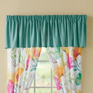 Watercolor Floral Valance, , large
