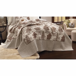 Driftwood Toile Oversized Quilt, , large