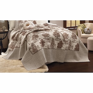 Driftwood Toile Oversized Quilt, , large