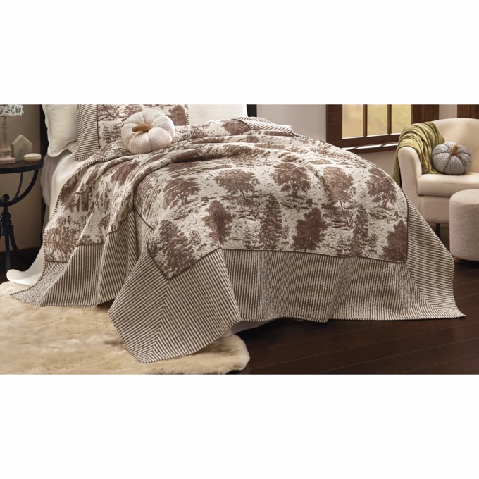 Driftwood Toile Oversized Quilt, , large