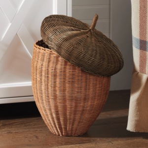 Woven Acorn Basket, , large