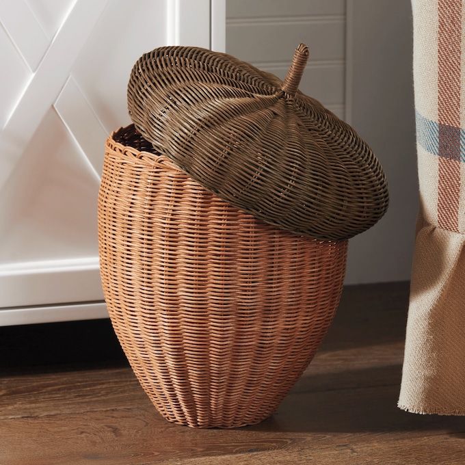 Woven Acorn Basket, , large